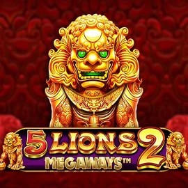 5 Lions Megaways 2 online game logo by Pragmatic Play on lysaacasino.com