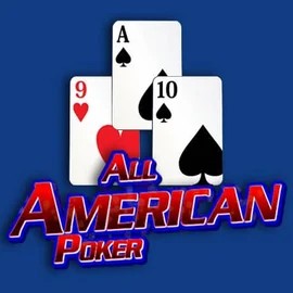 All American Poker slot visual from RTG (Reel Time Gaming) available on lysaacasino.com