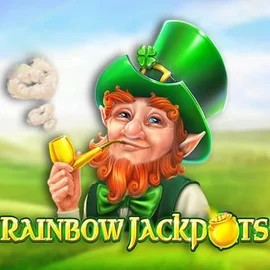Rainbow Jackpots by Red Tiger Gaming, showcased at lysaacasino.com – game logo